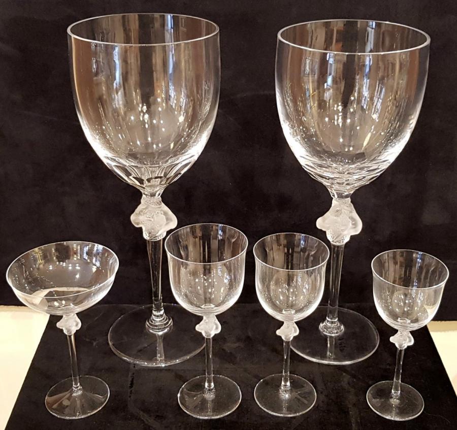 Marie Claude Lalique Pair Of Vases Model Roxanne 1968 , More Informations...