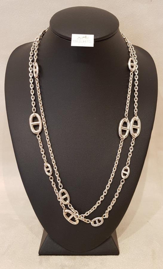HermÃ¨s Farandole Long Necklace In Silver, More Informations...