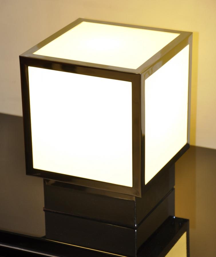 Jean Perzel Chrome Cube Lamp Design 1970 , More Informations...