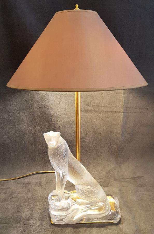 Lalique France TancrÃ¨de Crystal Sculpture Lamp, More Informations...