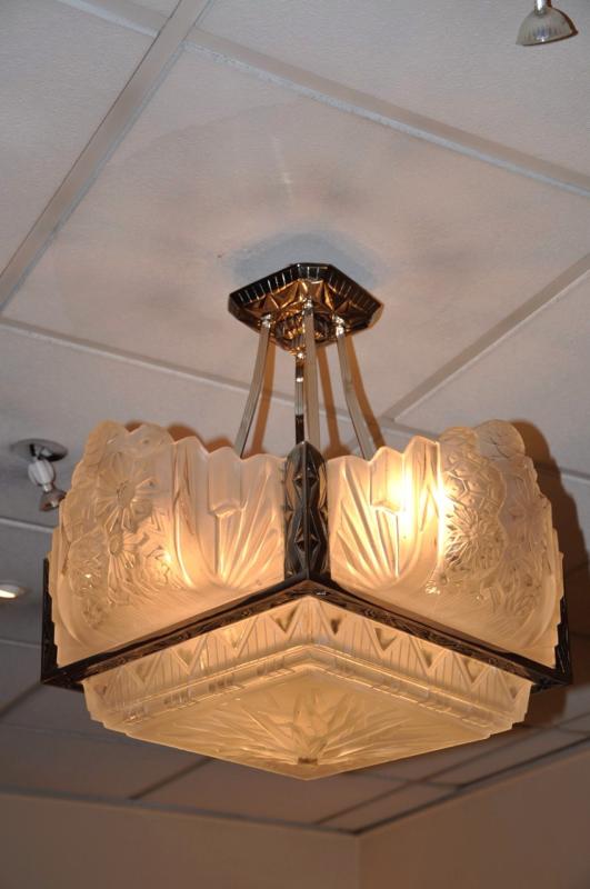 MULLER FRERES CHANDELIER ART DECO 1930, More Informations...